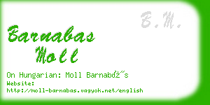 barnabas moll business card